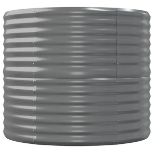 Vaso per Giardino Acciaio Verniciato a Polvere 152x80x68 cm Grigio