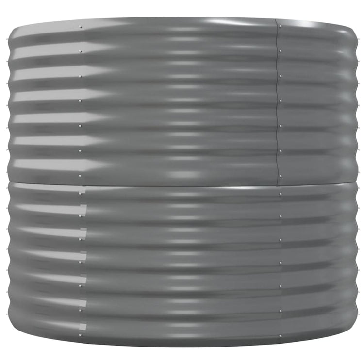 Vaso per Giardino Acciaio Verniciato a Polvere 152x80x68 cm Grigio