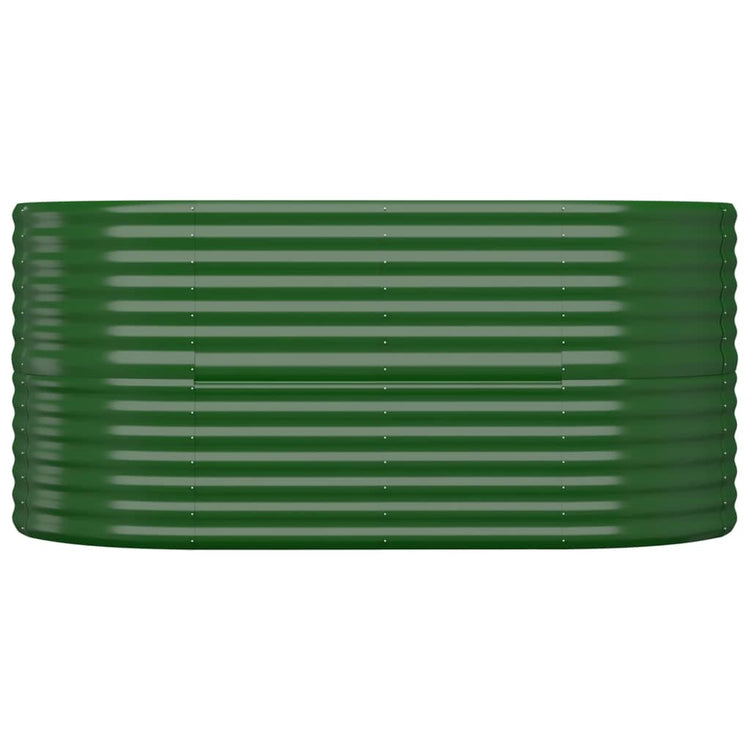 Vaso per Giardino Acciaio Verniciato a Polvere 152x80x68 cm Verde