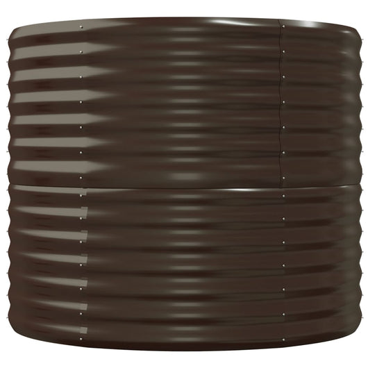 Vaso per Giardino Acciaio Verniciato a Polvere 152x80x68cm Marrone