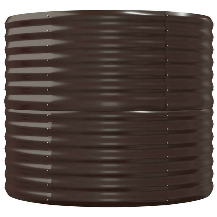 Vaso per Giardino Acciaio Verniciato a Polvere 152x80x68cm Marrone