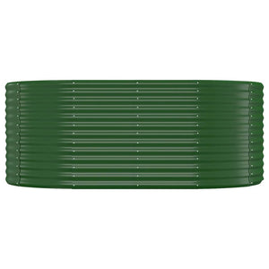 Vaso per Giardino Acciaio Verniciato a Polvere 175x100x68 cm Verde