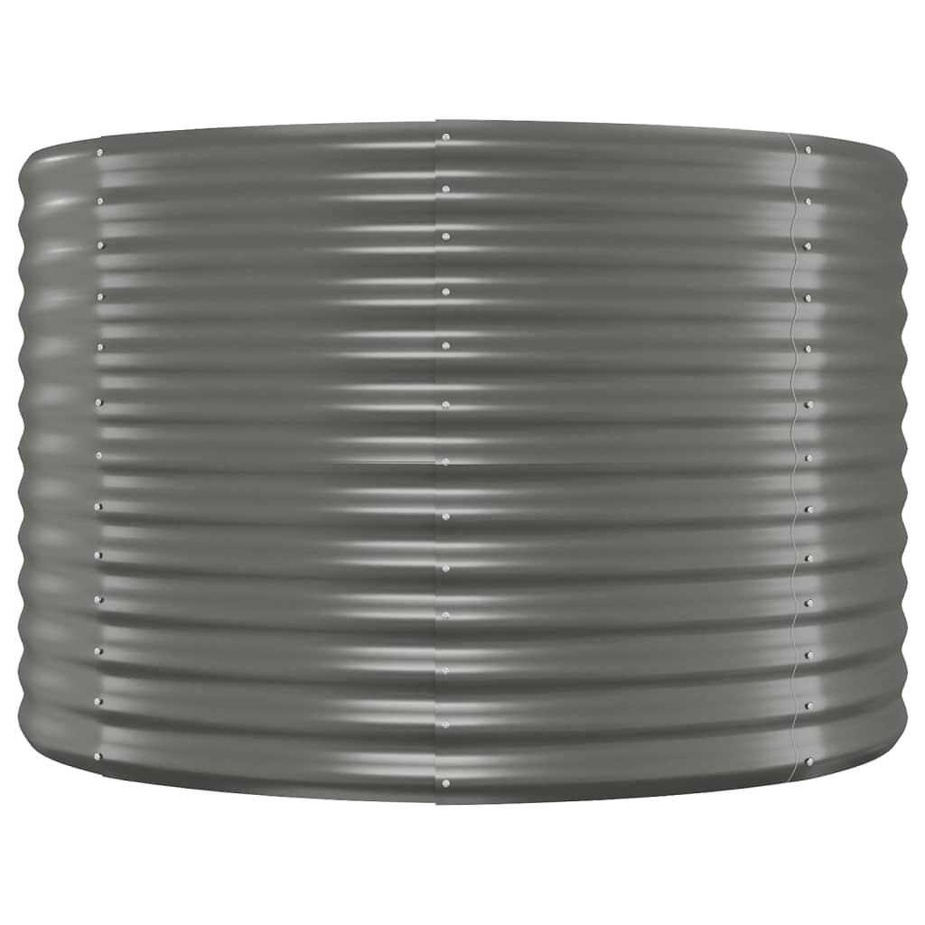 Vaso per Giardino Acciaio Verniciato a Polvere 175x100x68cm Grigio