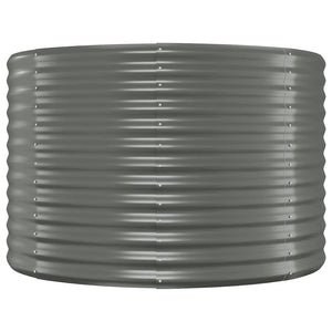 Vaso per Giardino Acciaio Verniciato a Polvere 175x100x68cm Grigio