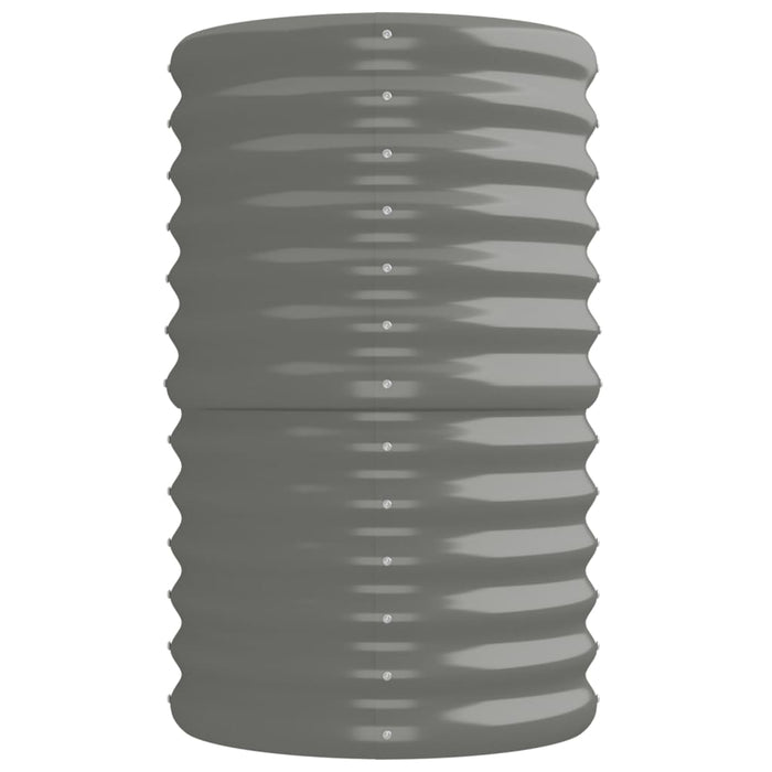 Vaso per Giardino Acciaio Verniciato a Polvere 224x40x68 cm Grigio