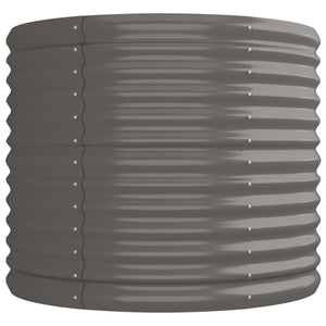 Vaso per Giardino Acciaio Verniciato a Polvere 224x80x68 cm Grigio