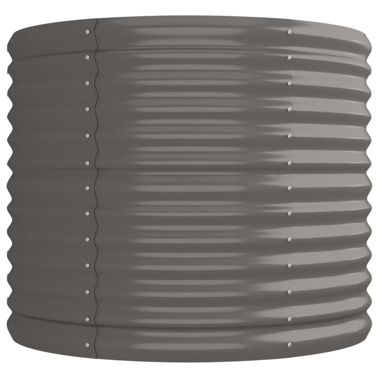 Vaso per Giardino Acciaio Verniciato a Polvere 224x80x68 cm Grigio