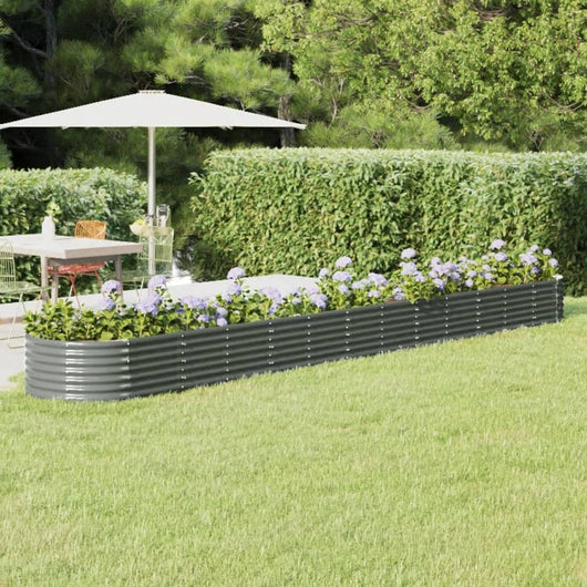 Vaso per Giardino Acciaio Verniciato a Polvere 512x80x36 cm Grigio