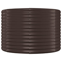 Vaso per Giardino Acciaio Verniciato Polvere 100x100x68 cm Marrone