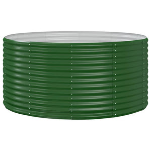 Vaso per Giardino Acciaio Verniciato Polvere 140x140x68cm Verde