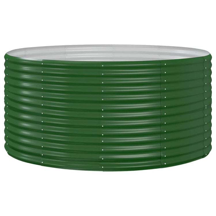 Vaso per Giardino Acciaio Verniciato Polvere 140x140x68cm Verde