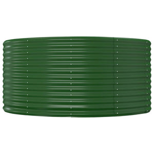 Vaso per Giardino Acciaio Verniciato Polvere 140x140x68cm Verde