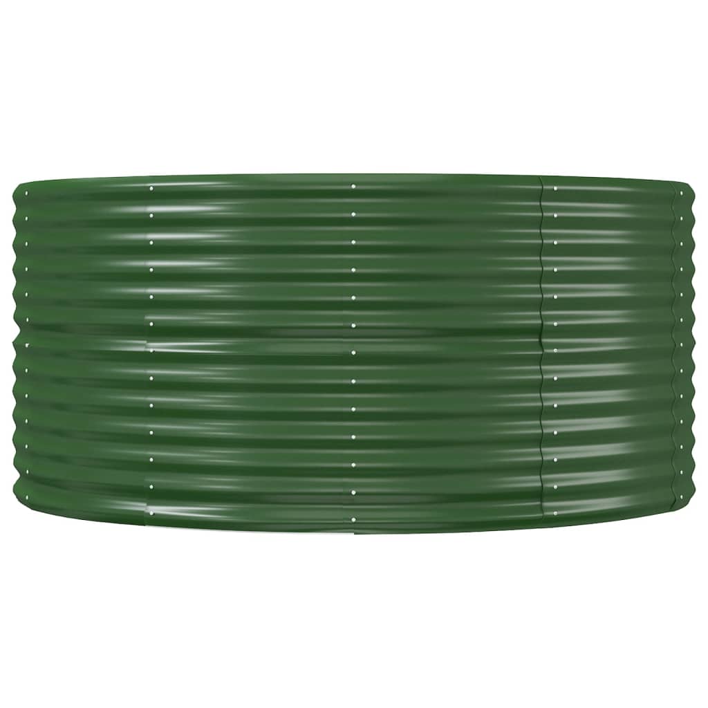 Vaso per Giardino Acciaio Verniciato Polvere 447x140x68 cm Verde