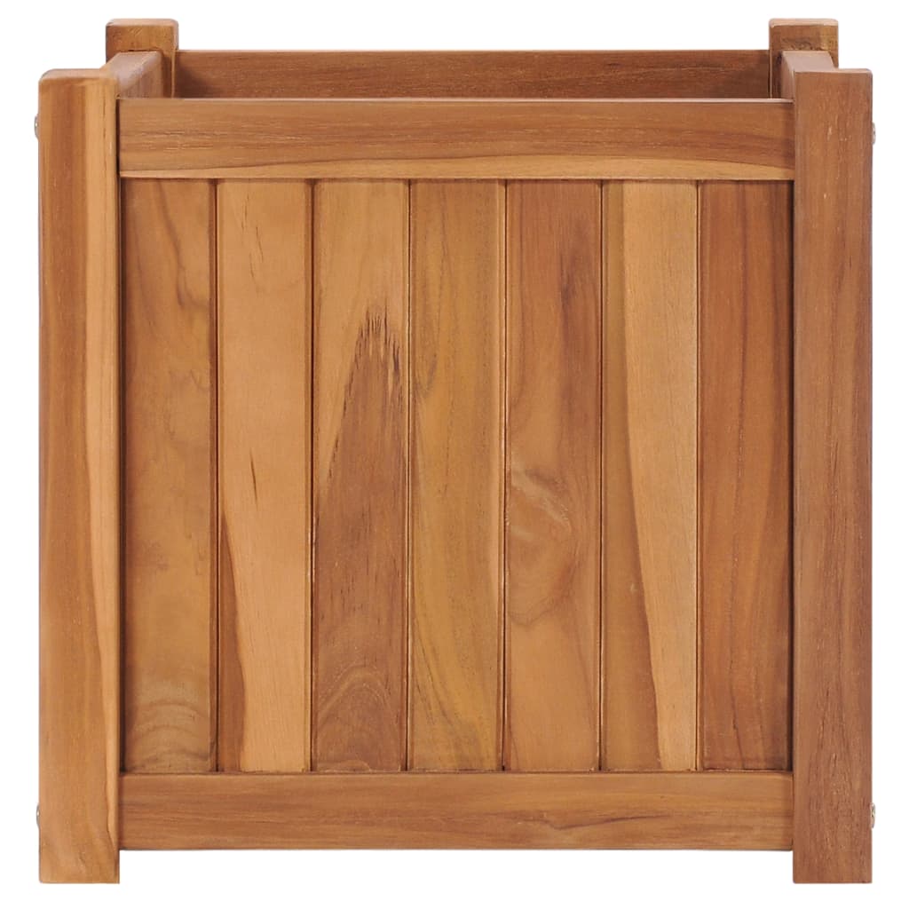 Vaso Rialzato 40x40x40 cm in Legno Massello di Teak