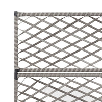 Vaso Rialzato a Traliccio 3 Vasi 83x30x130cm Polyrattan Grigio