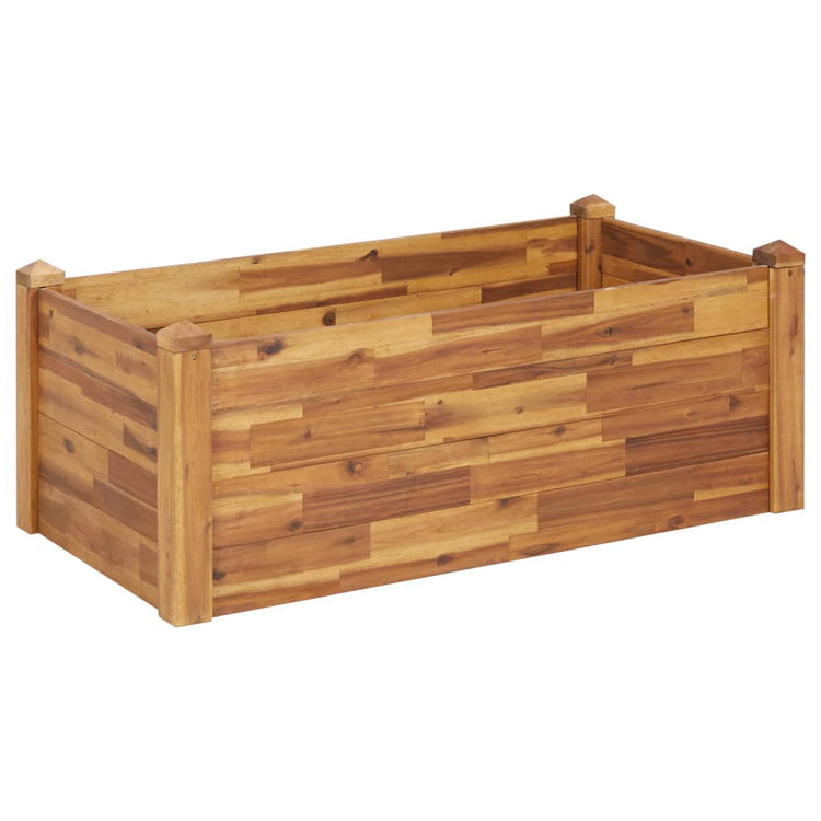 Vaso Rialzato da Giardino 110x60x44 cm Legno Massello d'Acacia