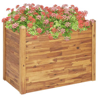 Vaso Rialzato da Giardino 110x60x84 cm Legno Massello d'Acacia