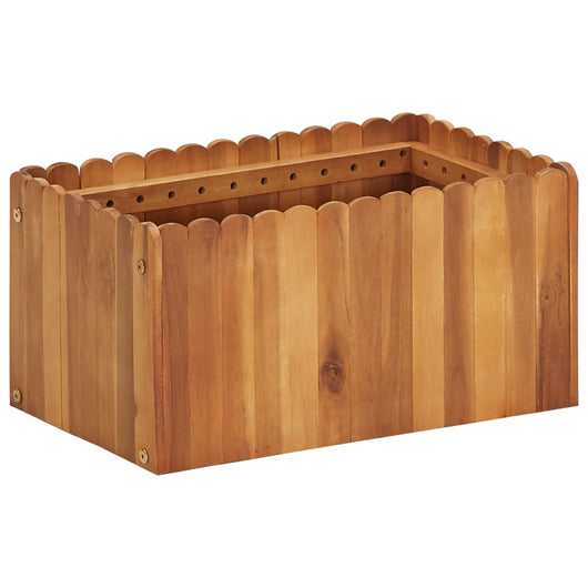 Vaso Rialzato da Giardino 50x30x25 cm Legno Massello di Acacia