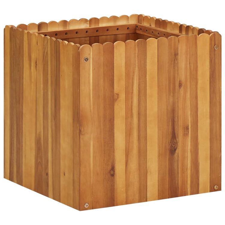 Vaso Rialzato da Giardino 50x50x50 cm Legno Massello di Acacia