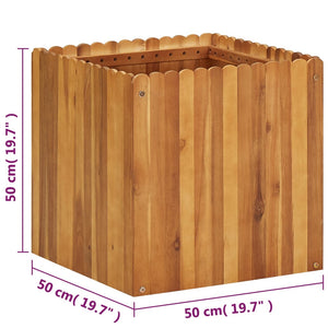 Vaso Rialzato da Giardino 50x50x50 cm Legno Massello di Acacia