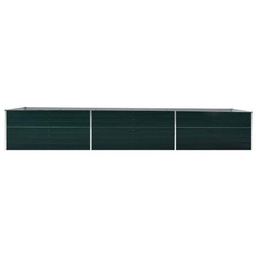 Vaso Rialzato da Giardino Acciaio Zincato 480x80x77 cm Verde