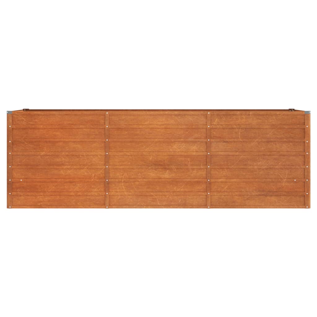 Vaso Rialzato da Giardino Ruggine 240x80x77 cm Acciaio Corten