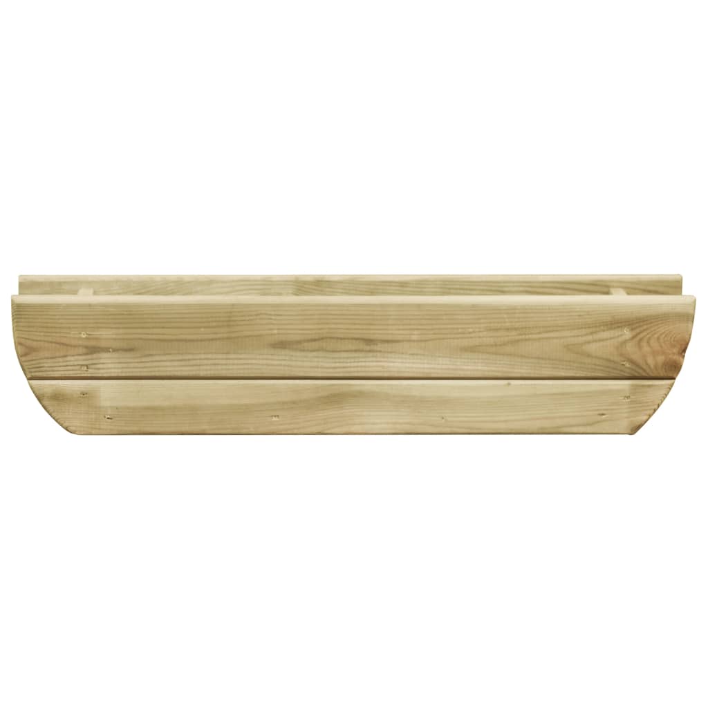 Vaso Rialzato Giardino 80x16x16 cm Legno di Pino Impregnato