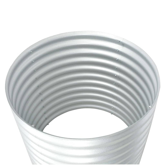 Vaso Rialzato Giardino 80x80x81 cm in Acciaio Zincato Argento