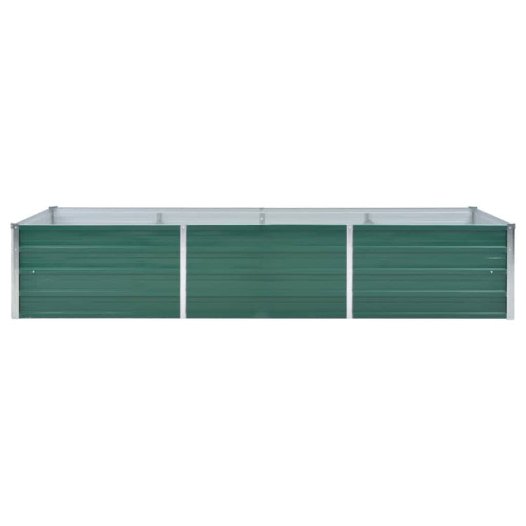 Vaso Rialzato Giardino in Acciaio Zincato 240x80x45 cm Verde