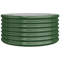 Vaso da Giardino Acciaio Verniciato a Polvere 80x80x36 cm Verde