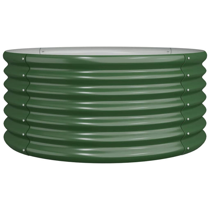 Vaso da Giardino Acciaio Verniciato a Polvere 80x80x36 cm Verde