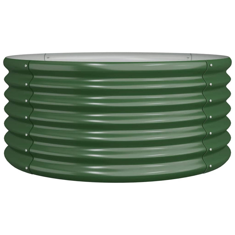 Vaso da Giardino Acciaio Verniciato a Polvere 80x80x36 cm Verde