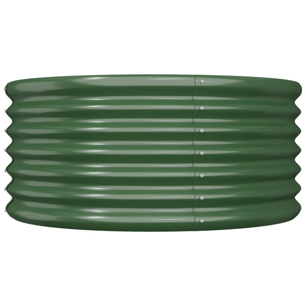 Vaso da Giardino Acciaio Verniciato a Polvere 80x80x36 cm Verde