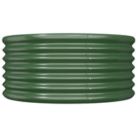 Vaso da Giardino Acciaio Verniciato a Polvere 80x80x36 cm Verde