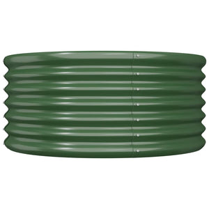 Vaso da Giardino Acciaio Verniciato a Polvere 80x80x36 cm Verde