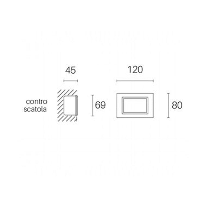 Segnapasso Aperto Da Esterno Moderno Spina Alluminio E Vetro Bianco Led 3W 4000K