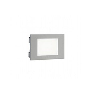 Segnapasso Aperto Da Esterno Moderno Spina Color Alluminio E Vetro Led 3W 4000K