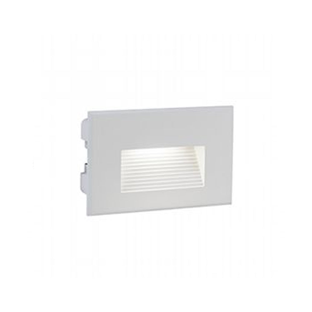 Segnapasso Dente Da Esterno Moderno Spina Alluminio E Vetro Bianco Led 3W 4000K