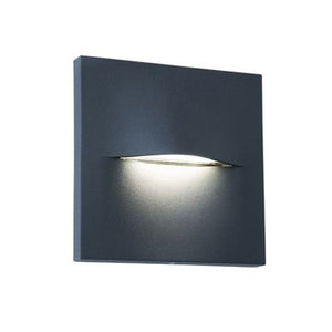 Segnapasso Quadrato Moderno Open Alluminio Grafite 3W Led 4000K