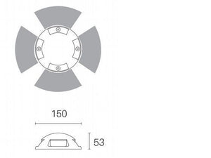 Lampada Segna Passo da Esterno a LED 9W 4000K Sovil Grigio