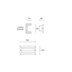 Segnapasso Esterno Incasso Chiuso Escape Alluminio E Vetro Bianco Led 10W 4000K