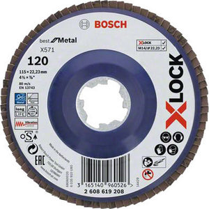 10Pz Bosch-B Disco Lamellare X-Lockgr.120 Mm.115