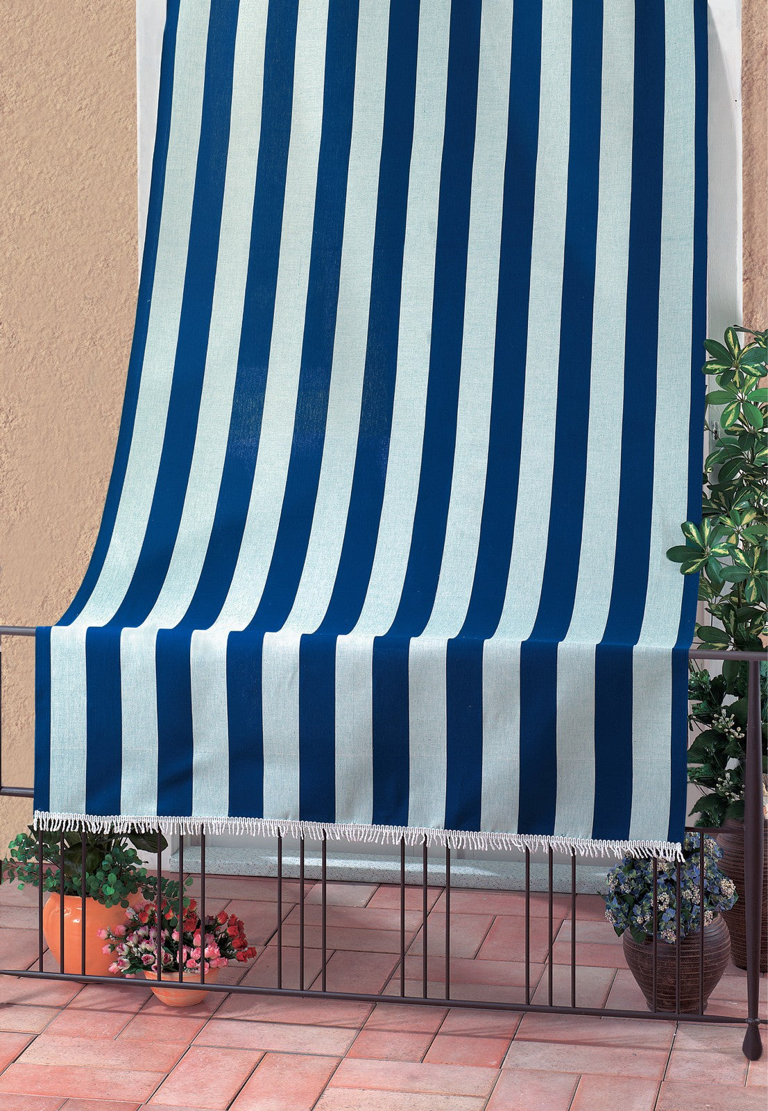 tenda da sole mod. rio cm.140x300 bianco/blu 99395