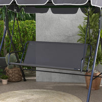 Ricambio Coprisedile per Dondolo Giardino Tessuto a Rete, 115x45x45cm, Grigio