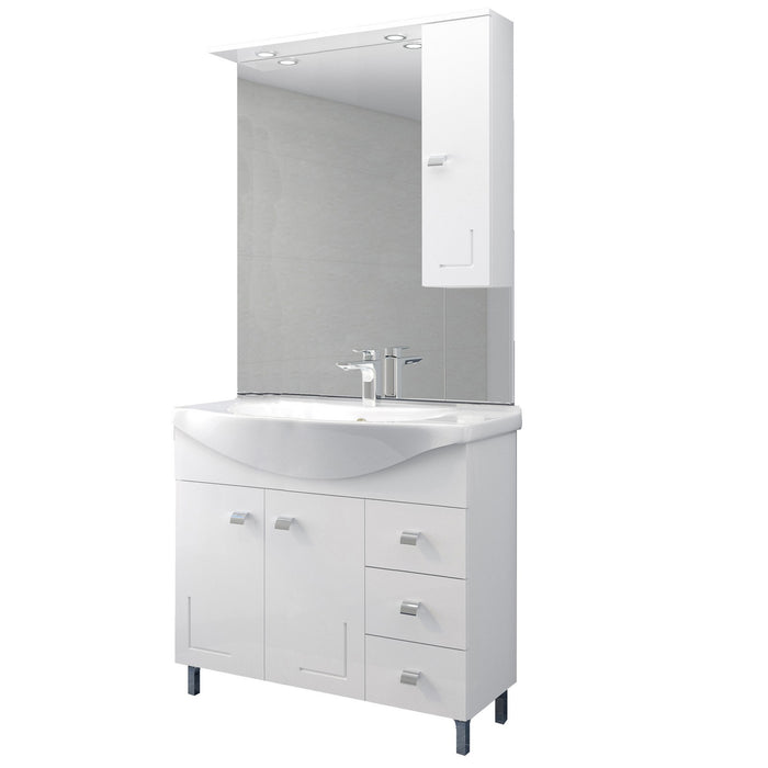 mobile bagno bianco eva cm.105 completo 99437