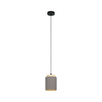 Lampadario Industrial Albariza 1 Luce Metallo Nero E Marrone