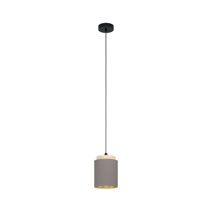 Lampadario Industrial Albariza 1 Luce Metallo Nero E Marrone