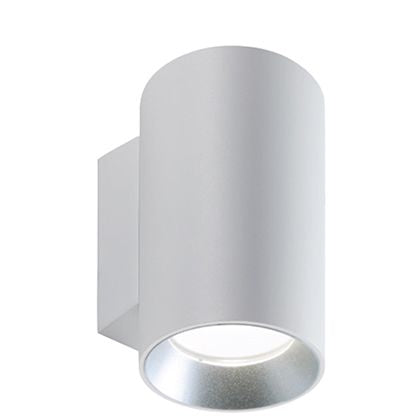 Show - Applique Cilindrico Da Parete A Led 10W+10W A Luce Fredda Colore Bianco