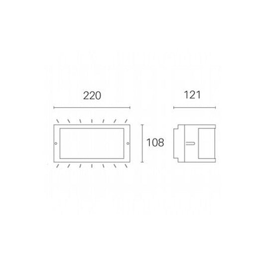 Applique Da Esterno Moderna Petit Alluminio E Termoplastica Caffè Led 10W 4000K