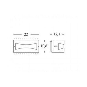 Applique Da Esterno Moderna Tibet Alluminio E Termoplastica Caffè Led 10W 4000K